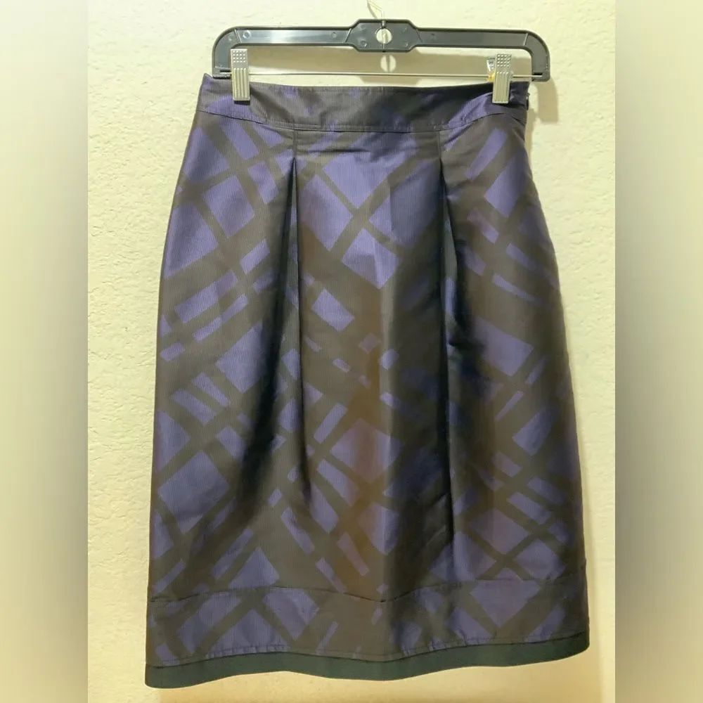Burberry London Plaid Purple Mini Skirt Size 4 made in Italy